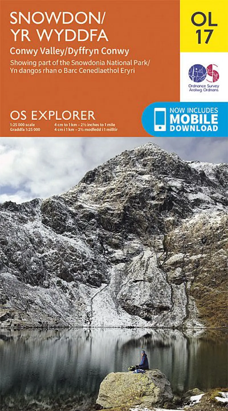 OS Explorer Map 17 - Snowdon and Conwy Valley